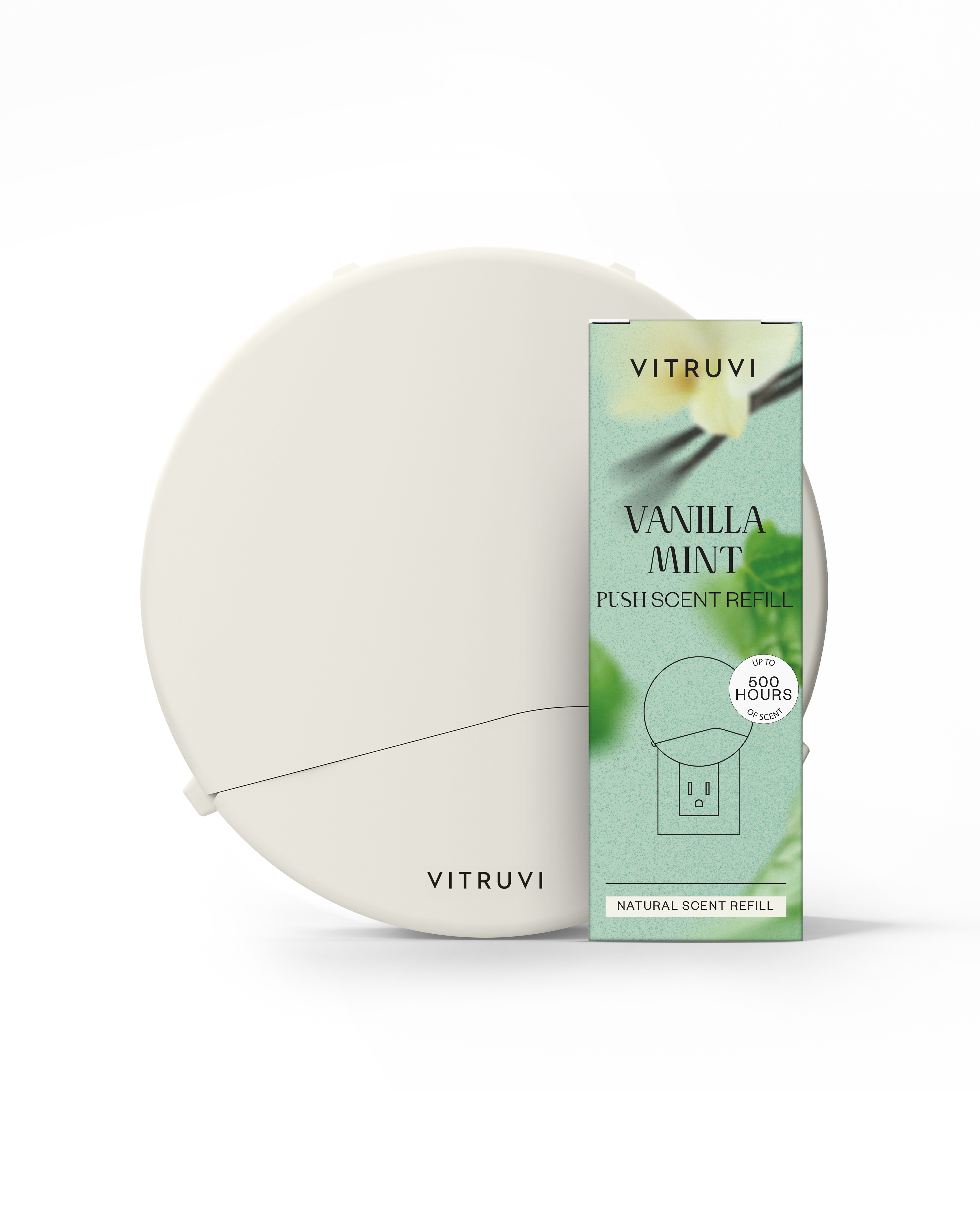 Push Plug-in Wall Diffuser – Starter Kit with Vanilla Mint Refill