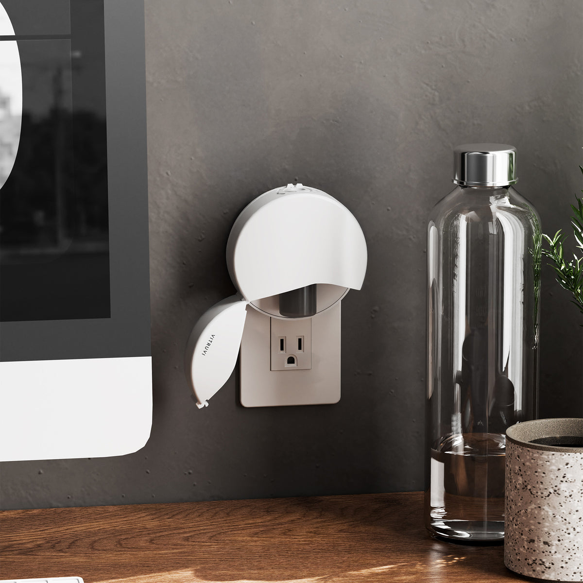Kit Defuser Push Plug-in Wall Diffuser – Starter Kit with Vanilla Mint Refill – Vitruvi
