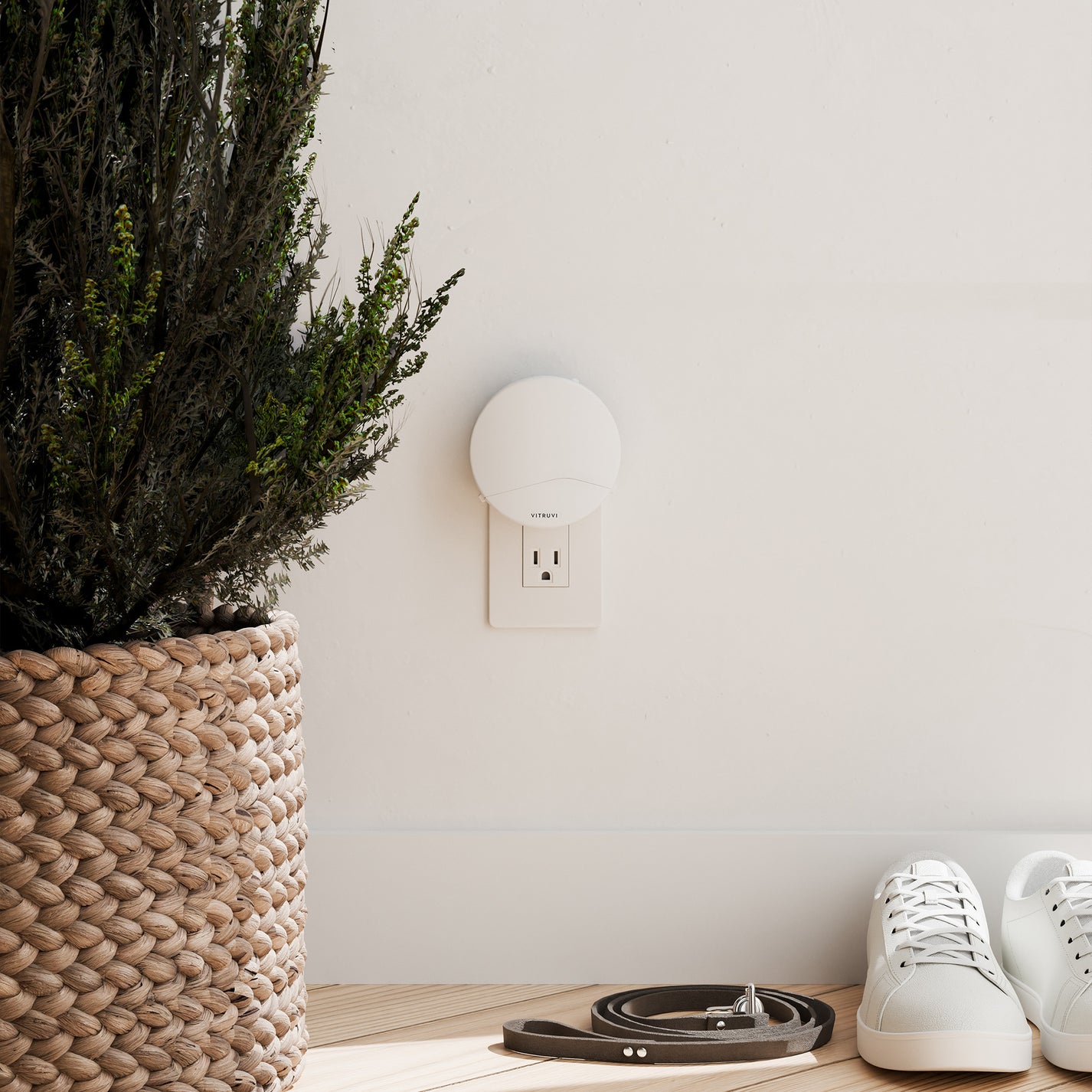 Push Plug-in Wall Diffuser – Starter Kit with Vanilla Mint Refill – Vitruvi