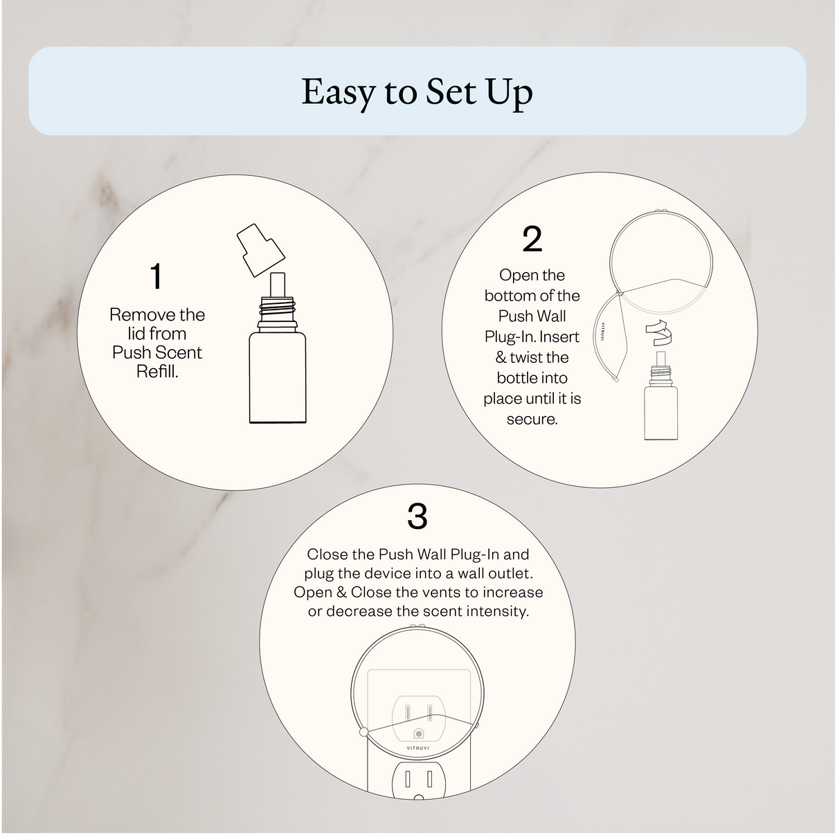 Push Plug-in Wall Diffuser – Starter Kit with Vanilla Mint Refill – Vitruvi